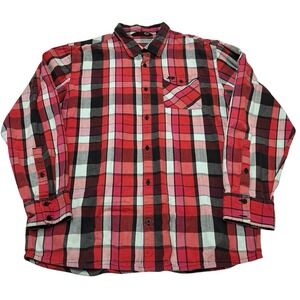 Lost Junction Flannel Shirt Mens XL Red ‎ Plaid Outdoor  Workwear Chore Casual